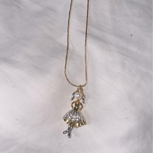 “Pretty Ballerina” Necklace Dancer Cubic Zirconia - Picture 4 of 5